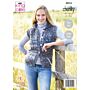 King Cole Autumn Chunky Waistcoat Pattern 5814 81-127cm