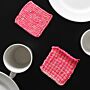 Billy Coasters Knitting Pattern by Emma Munn in Sirdar Happy Cotton DK & Ricorumi Neon DK
