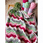 Gentle Ripples Bobble Baby Crochet Blanket Kit Pink & Green by EmKatCrochet