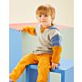 Sirdar Baby Colour Block Hoodie in Snuggly DK Knitting Pattern Download 5489 