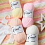 Little Star Knitted Baby Blanket Kit Pink in Emu Classic DK 