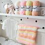 Little Star Knitted Baby Blanket Kit Pink in Emu Classic DK 
