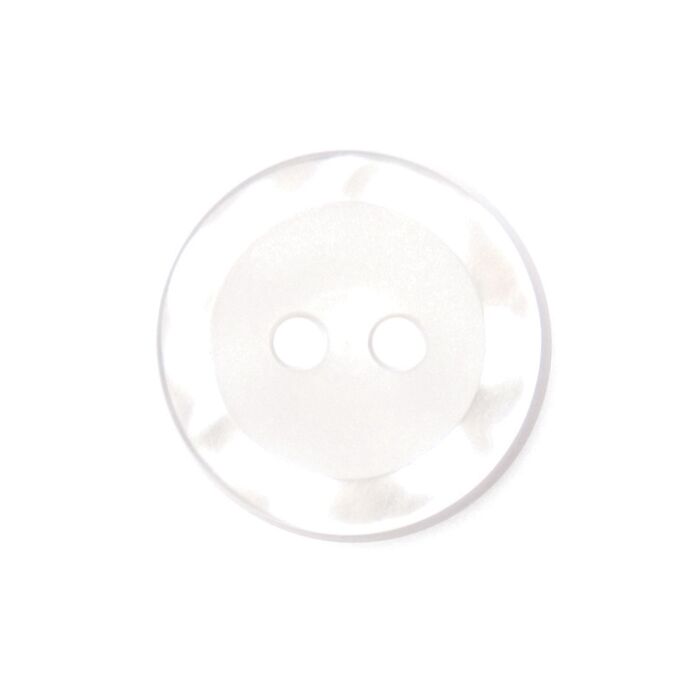 Milward Carded Buttons Rimmed 2 Hole White 13mm Pack of 6 main product photo