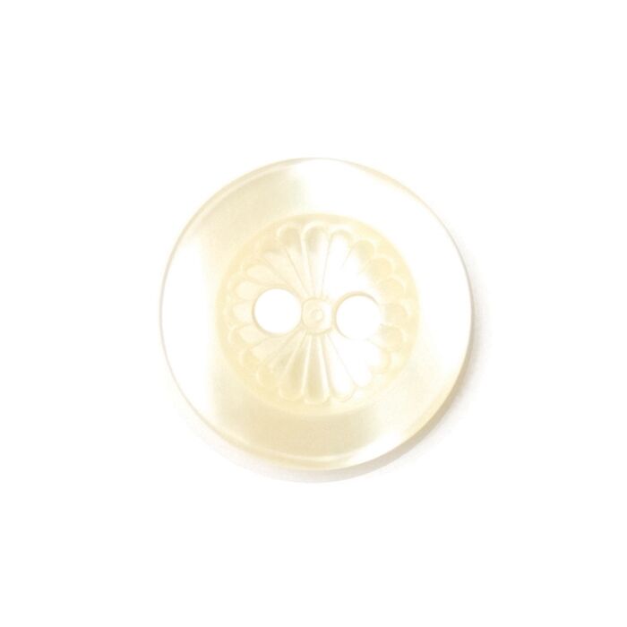 Milward Carded Buttons Round Flower Pattern Yellow 12mm Pack of 6 main product photo