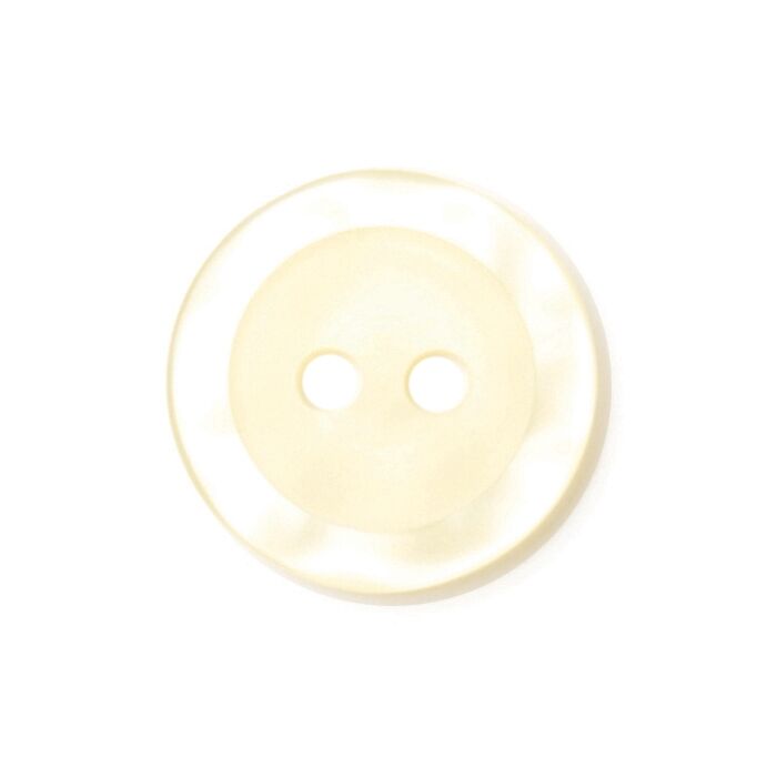 Milward Carded Buttons Rimmed 2 Hole Yellow 13mm Pack of 6 main product photo