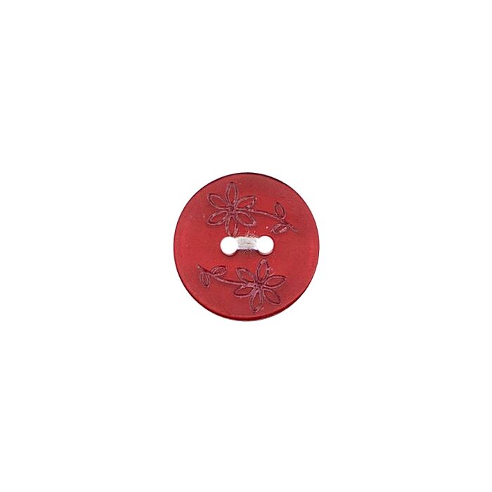 Milward Carded Buttons Flower Red 17mm Pack of 3 main product photo