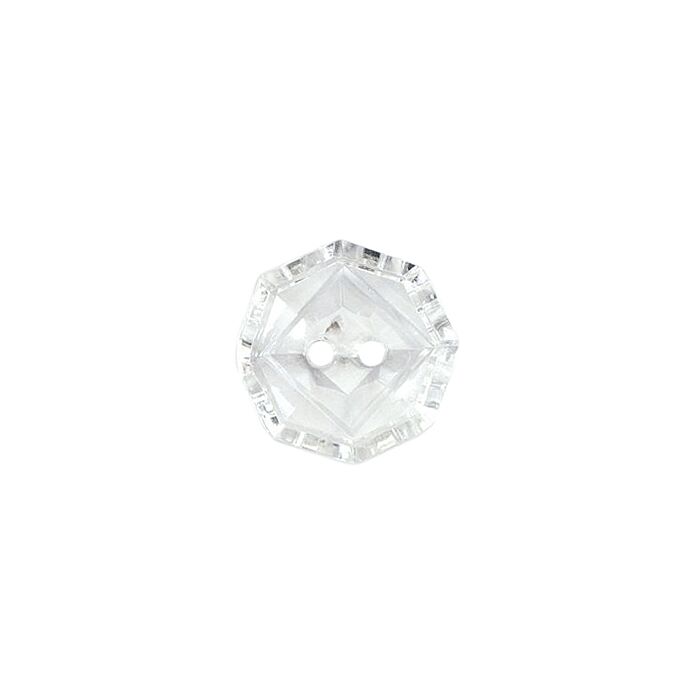 Milward Carded Buttons Octagon 2 Hole Clear 19mm Pack of 3 main product photo
