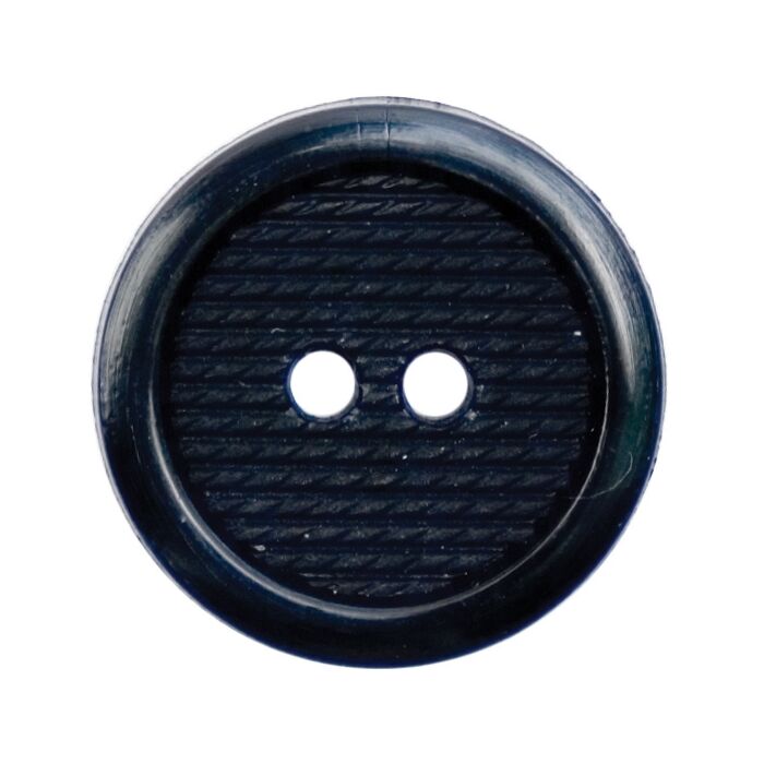 Milward Carded Buttons Rimmed Textured 2 Hole Black 20mm Pack of 3 main product photo