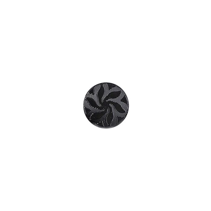 Milward Carded Buttons Round Patterned Shank Black 12mm Pack of 4 main product photo