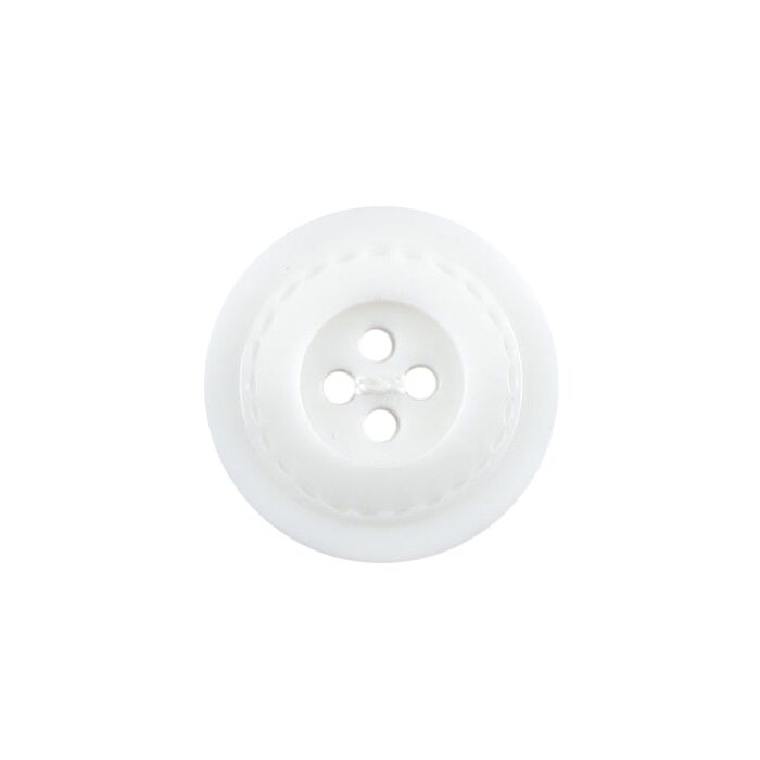 Milward Carded Buttons Round 4 Hole White 27mm Pack of 2 main product photo