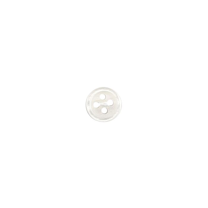 Milward Carded Buttons Rimmed 4 Hole White 10mm Pack of 8 main product photo