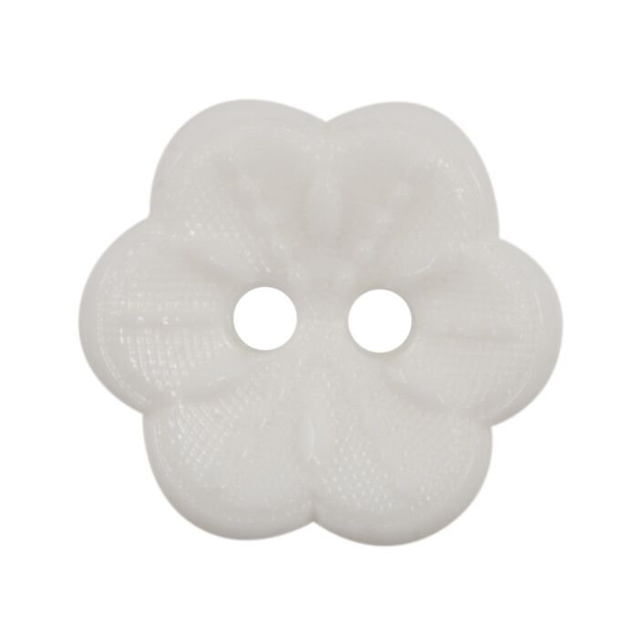 Milward Carded Buttons Flower White 15mm Pack of 4 main product photo