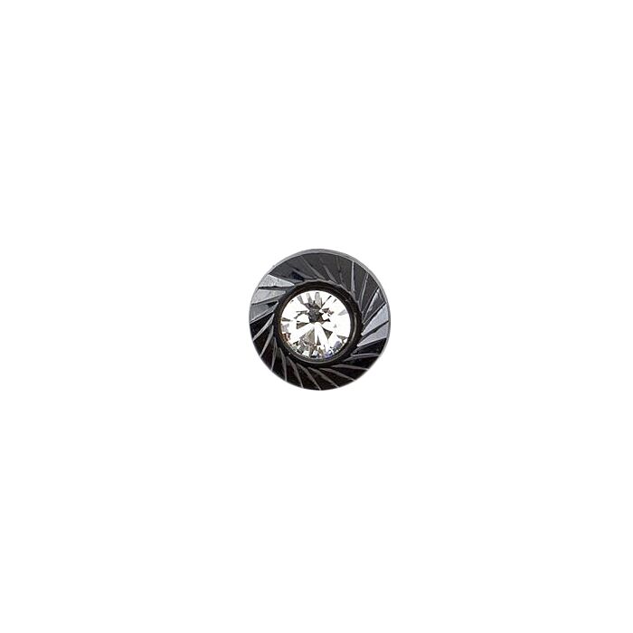 Milward Carded Buttons Diamante Black 12mm Pack of 2 main product photo