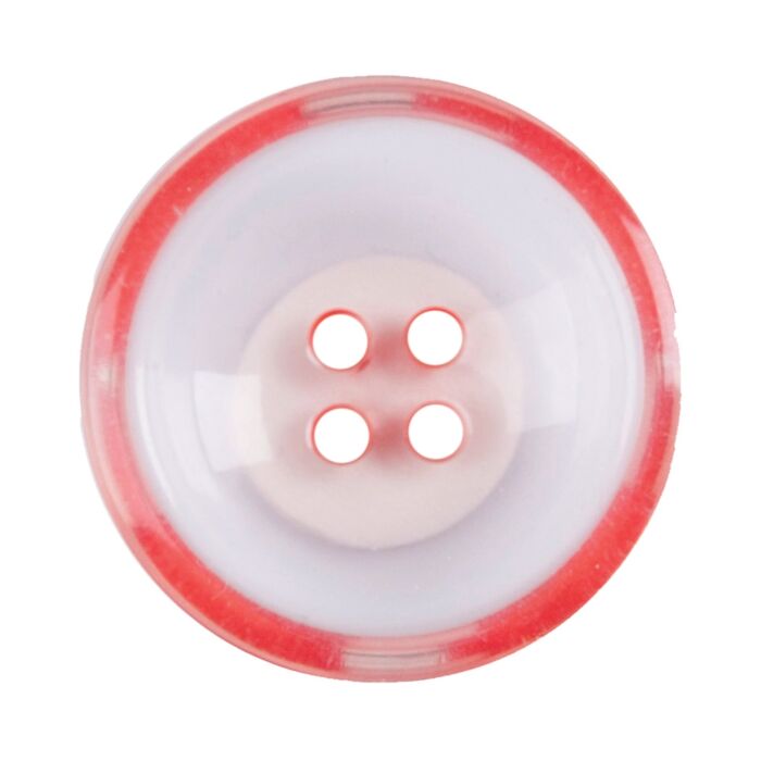 Milward Carded Buttons Rimmed Two Tone 4 Hole Red 22mm Pack of 2 main product photo