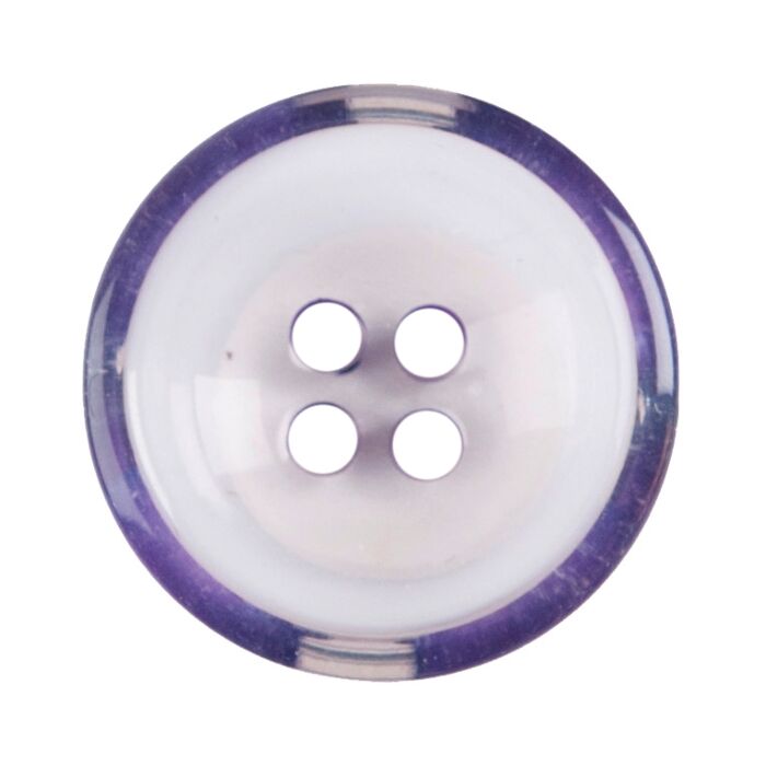 Milward Carded Buttons Rimmed Two Tone 4 Hole Purple 17mm Pack of 3 main product photo