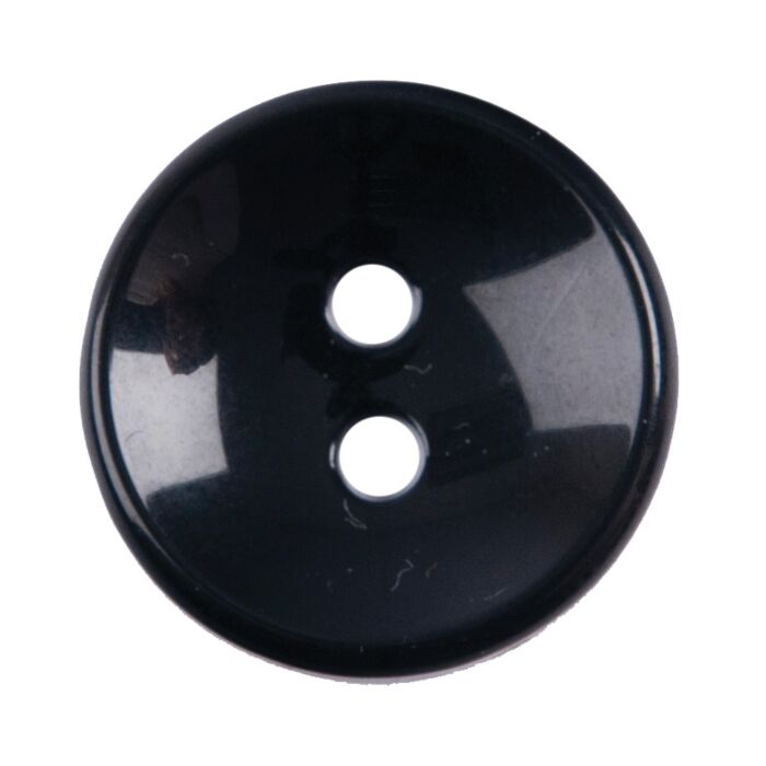 Milward Carded Buttons Round Shiny 2 Hole Black 20mm Pack of 3 main product photo