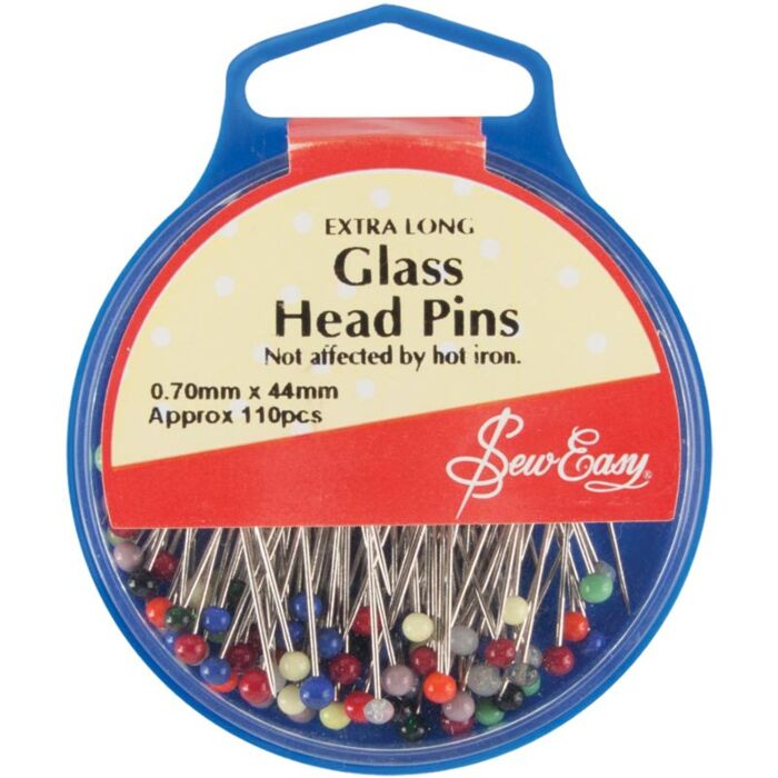 Sew Easy Glass Head Pins 44mm main product photo