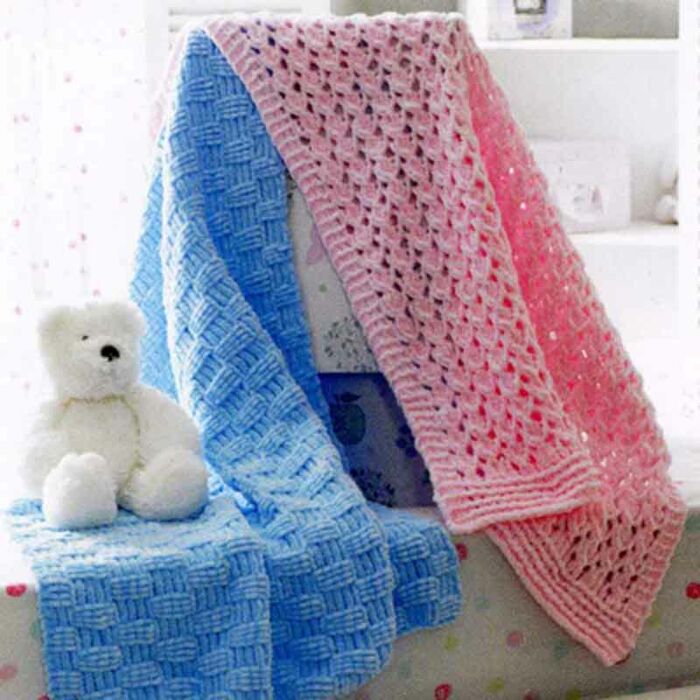 James C Brett Flutterby Blankets Pattern JB173 23x30in main product photo
