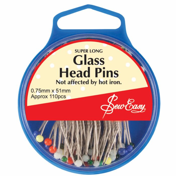 Sew Easy Glass Head Pins 51mm main product photo