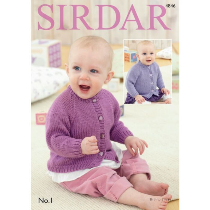 Sirdar No 1 Cardigan Pattern 4846 Birth to 3 Years main product photo