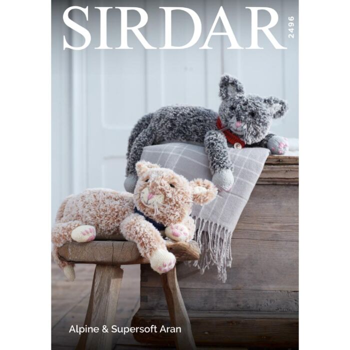 Sirdar Alpine Toy Cats Pattern 2496 34cm main product photo