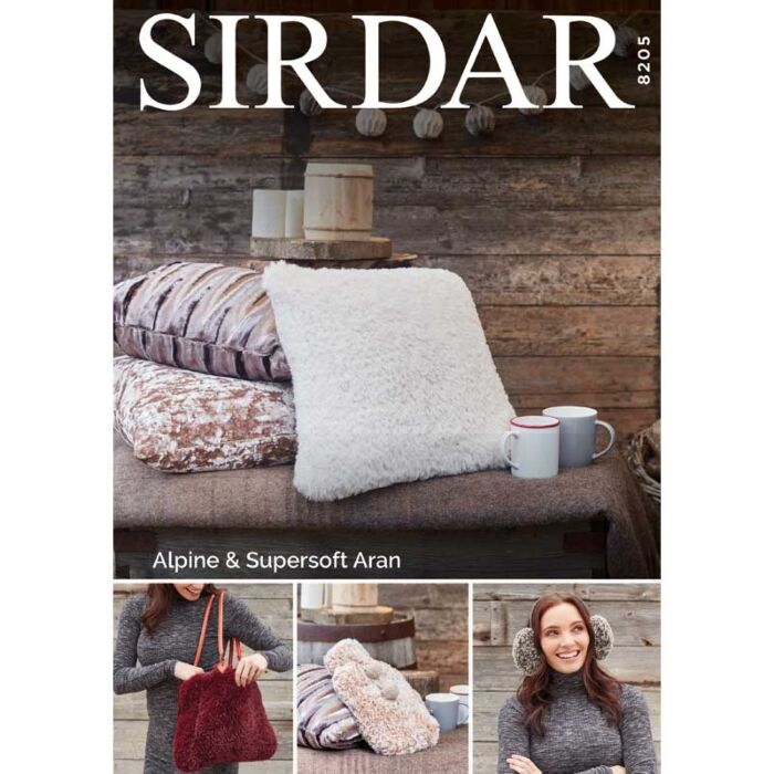 Sirdar Alpine Big Ear Muffs Hot Water Bottle and Cushion Pattern 8205 One Size main product photo