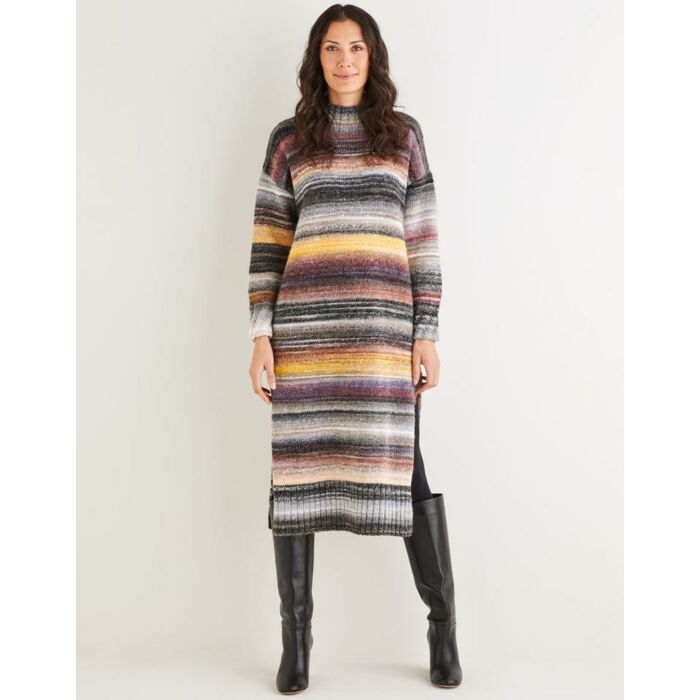 Sirdar Jewelspun Womens Funnel Neck Tunic Dress 10137 main product photo