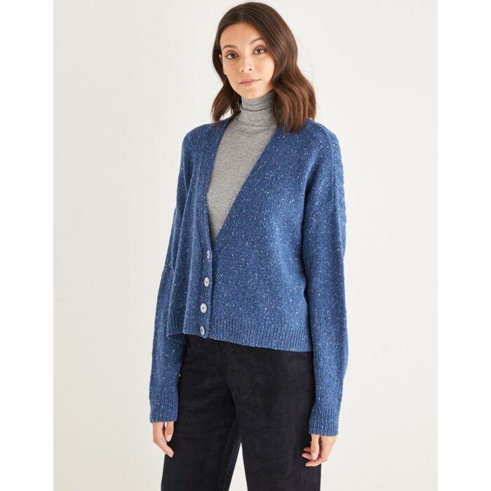 Sirdar Haworth Tweed Womens Mock Cable V-neck Cardigan 10147 main product photo