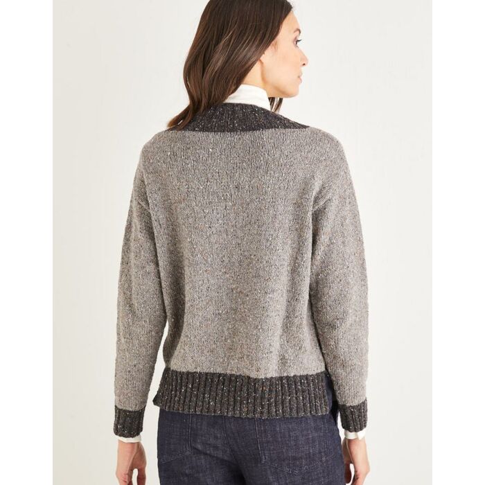 Sirdar Haworth Tweed Womens Crossover V neck Sweater 10151 