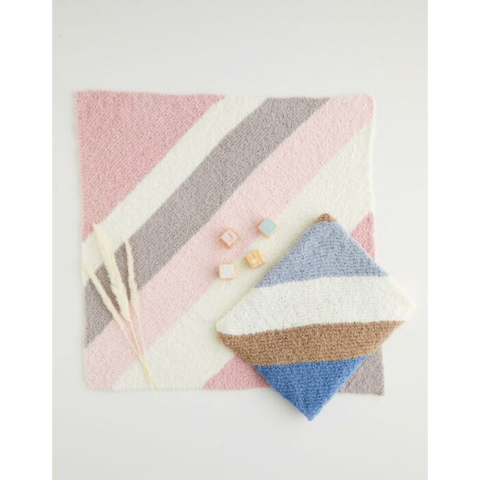Sirdar Diagonal Knitted Blanket in Snuggly Snowflake Chunky Pattern 5398 main product photo