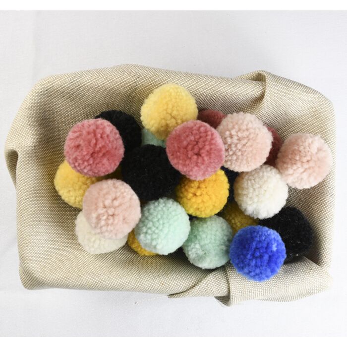 Rico Yarn Pompon Set of 24 Natural Mix main product photo