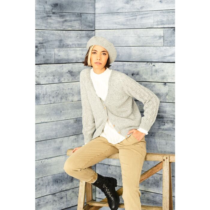 Stylecraft ReCreate DK Ladies Round and V Neck Cardigan Pattern Download 9860 
