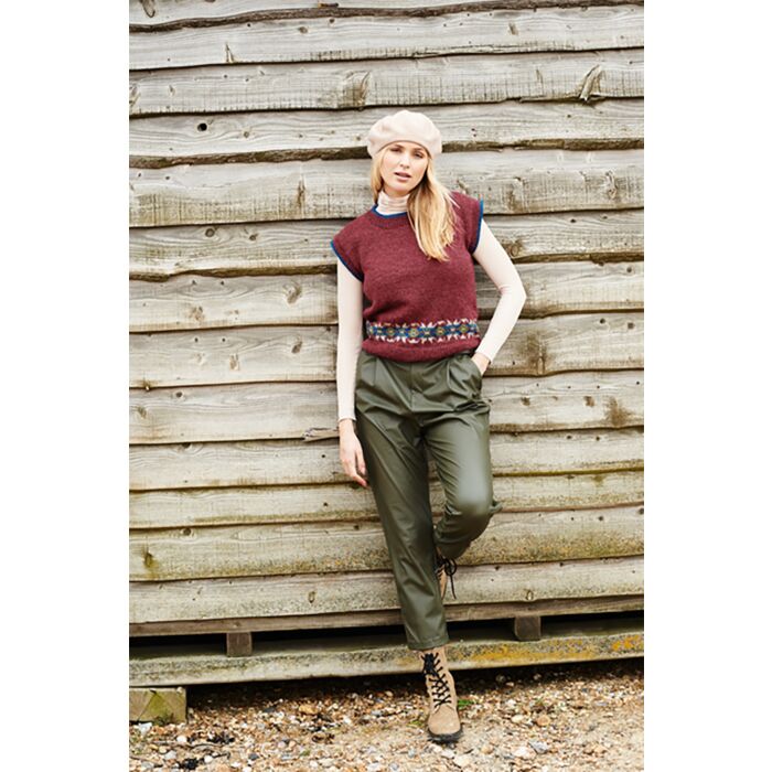 Stylecraft Highland Heathers DK Ladies R V Neck  Top Pattern Download 9865 