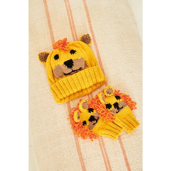 Stylecraft Special and Bellissima DK Lion Hat Mittens Pattern Download 9868 