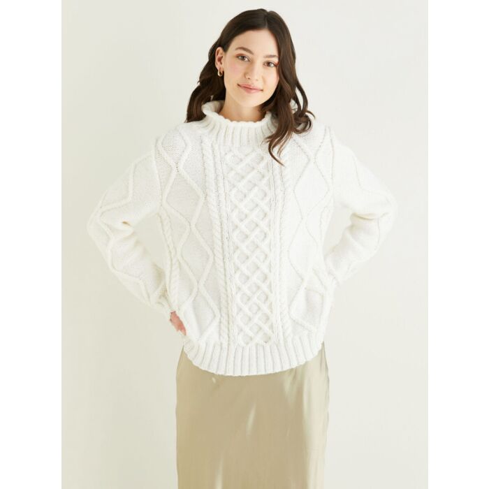 Hayfield Bonus Aran With Wool Ladies Sweater Pattern 10324 81cm-137cm main product photo