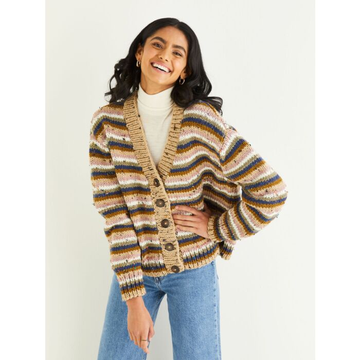 Hayfield Bonus Chunky Tweed Ladies V Neck Cardigan Pattern 10342 81cm-137cm main product photo