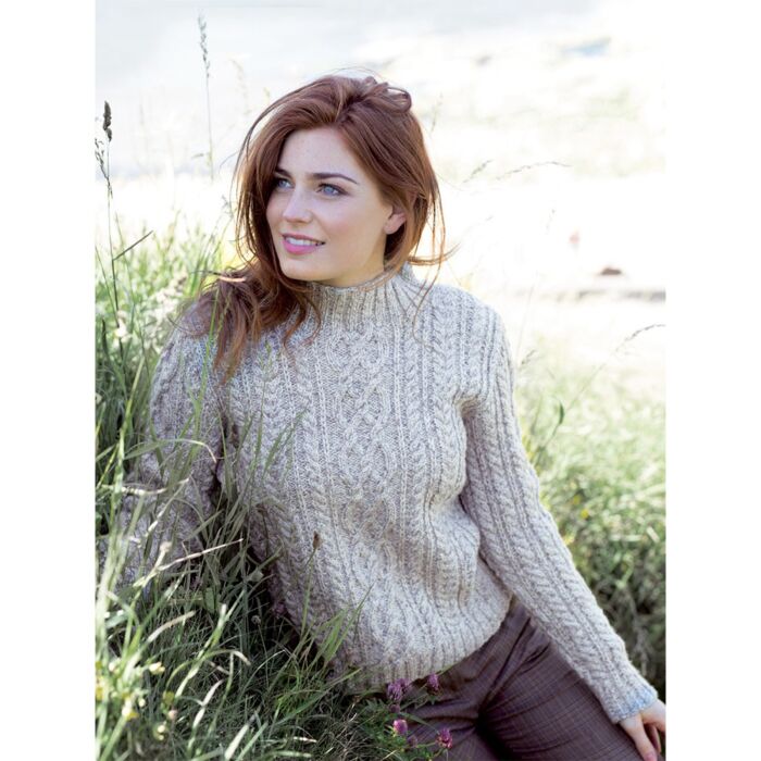 WYS Knitting Pattern Alana Cabled Sweater Wild Aran Shetland 32 to 50in main product photo