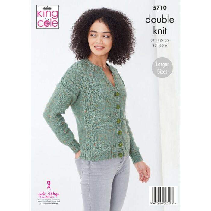 King Cole Big Value Tweed DK Sweater and Cardigan Pattern main product photo