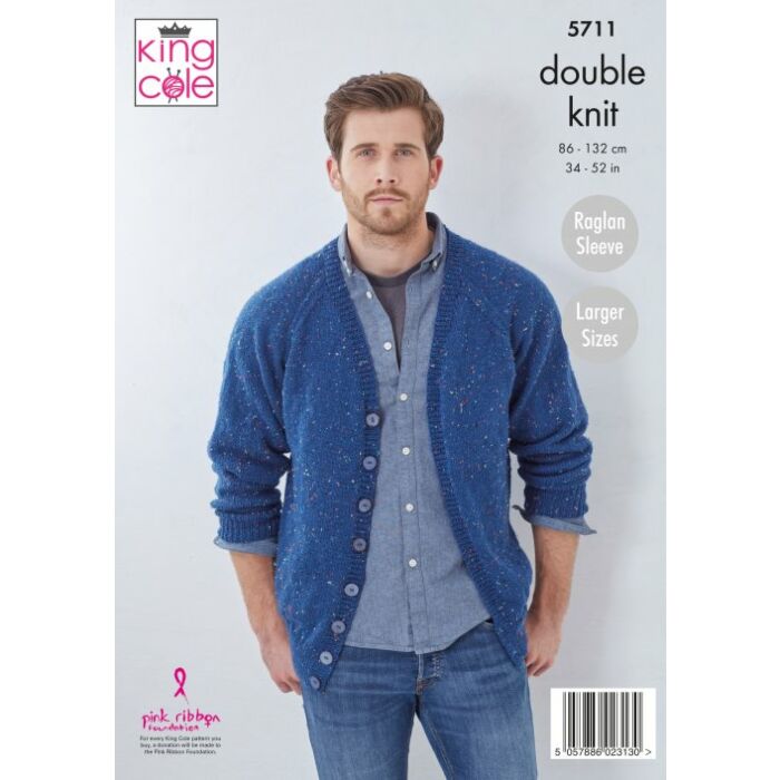 King Cole Big Value Tweed DK Cardigan and Sweater Pattern main product photo