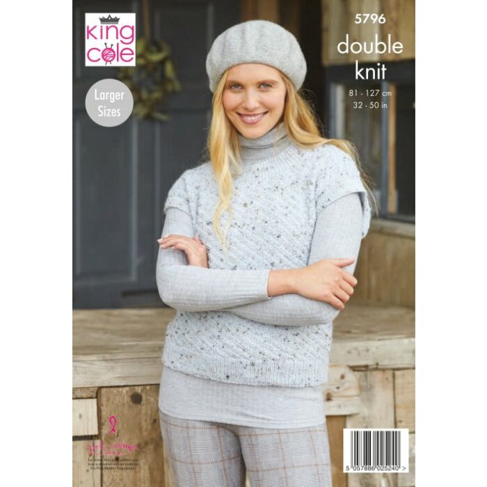 King Cole Homespun DK Ladies Tank Tops Pattern 5796 81 -127cm main product photo