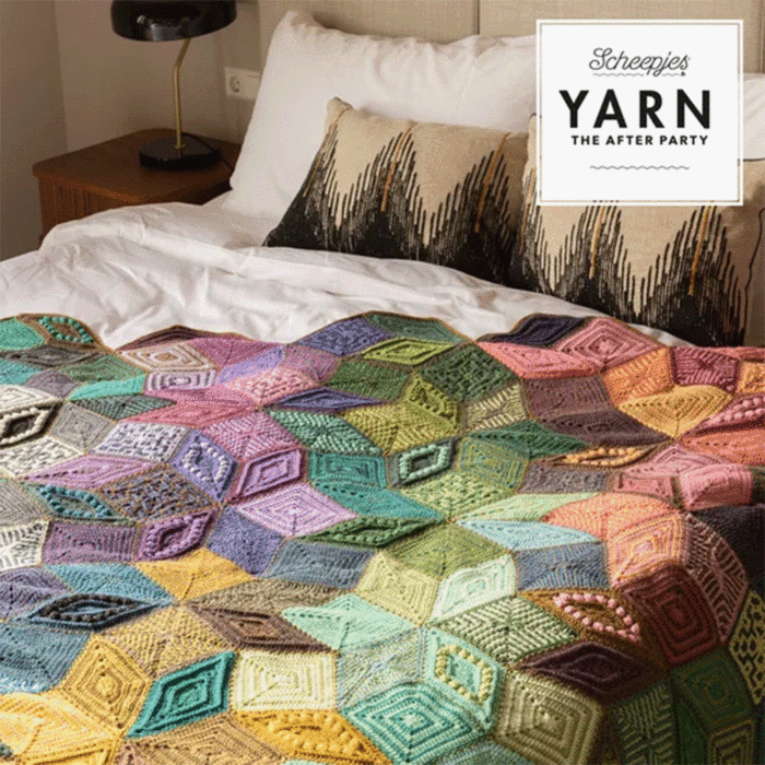 Scheepjes Yarn The After Party 204 Scrumptious Tiles Blanket Crochet Pattern  
