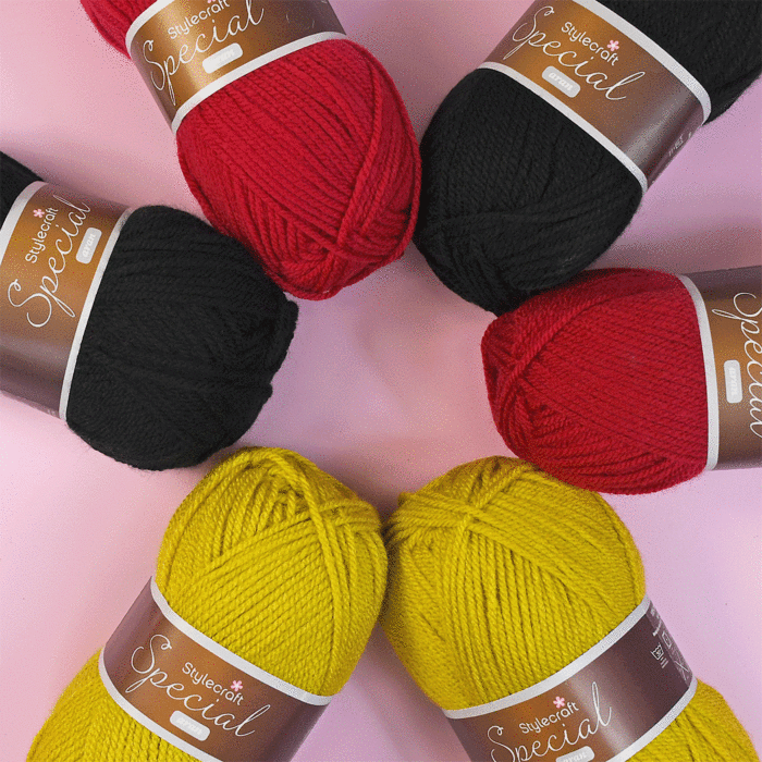 Stylecraft Special Aran Euro 2024 Teams Germany Colour Pack 6 x 100g main product photo