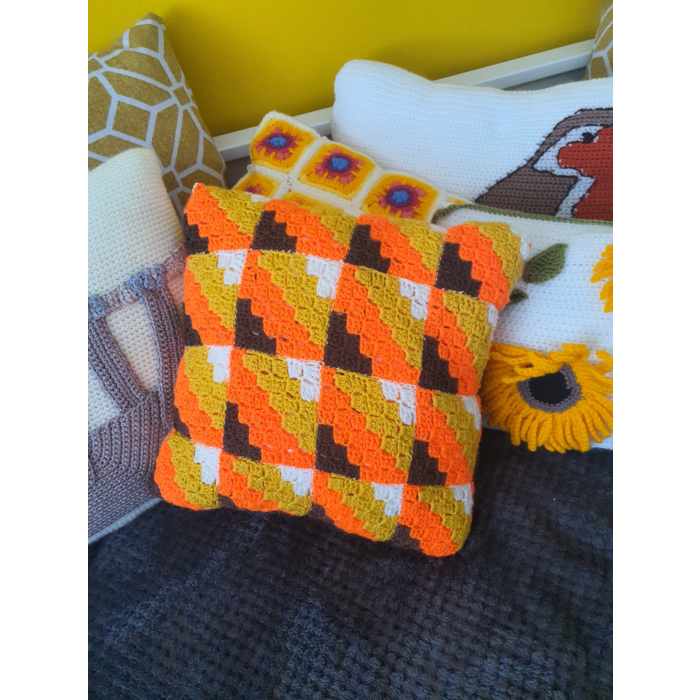 WoolBox 70s Inspired Crochet Cushion Kit in Stylecraft Special DK  4 x 100g