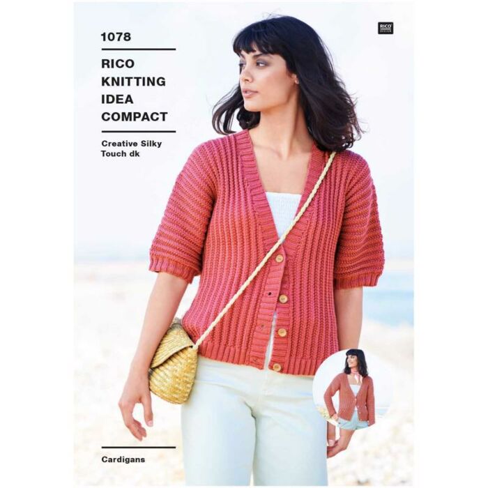 Rico Design Creative Silky Touch DK Long Sleeved Short Sleeved Cardigan 1078 main product photo