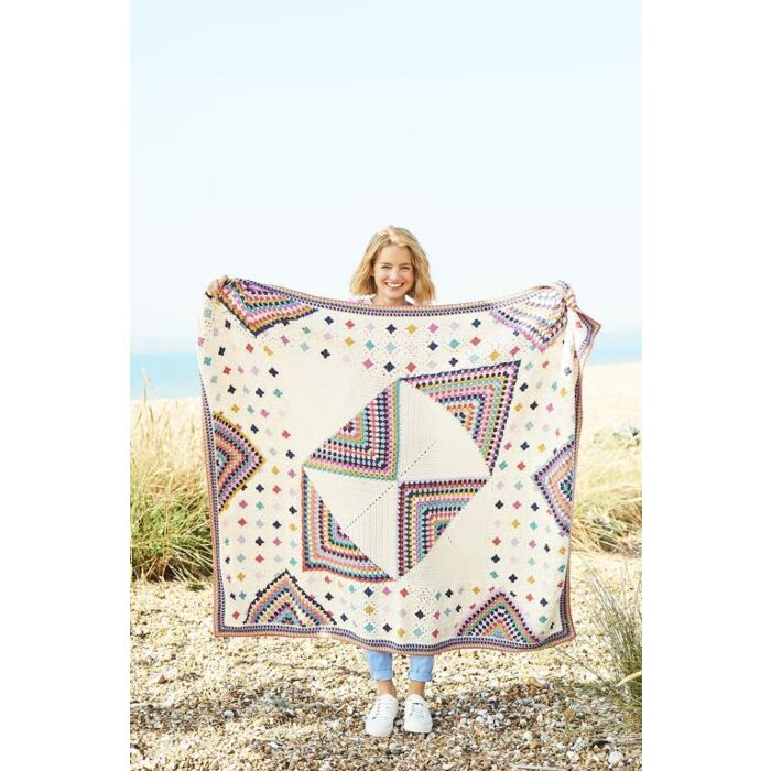 Stylecraft Bellissima DK and Bambino Prints DK Granny Square Pattern 9834 main product photo