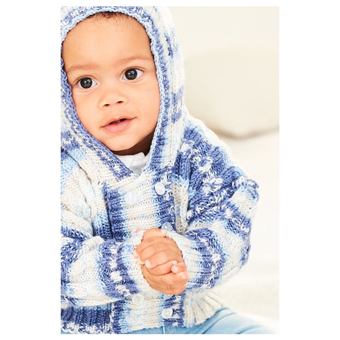 Stylecraft Bambino Prints DK Childs Jacket and Sweater Pattern 9841 41-46cm main product photo