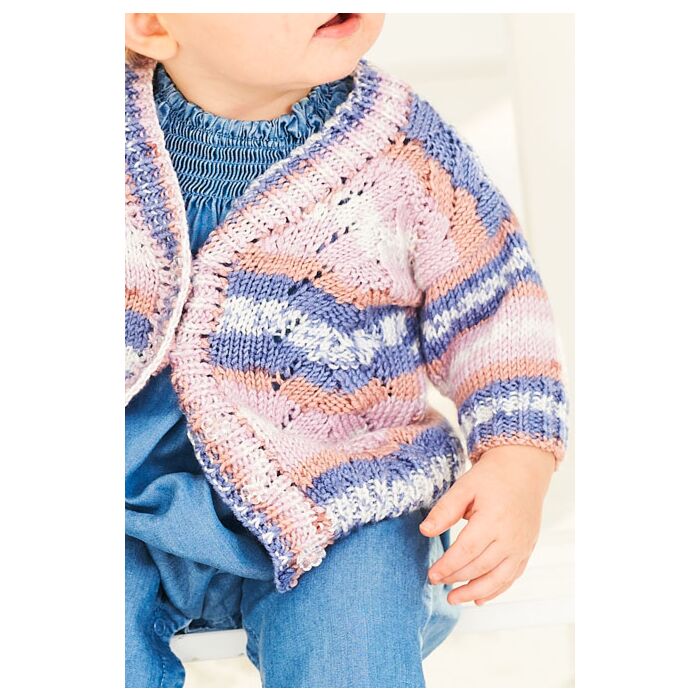 Stylecraft Bambino Prints DK Childs Cardigan and Sweater Pattern 9843 41-46cm