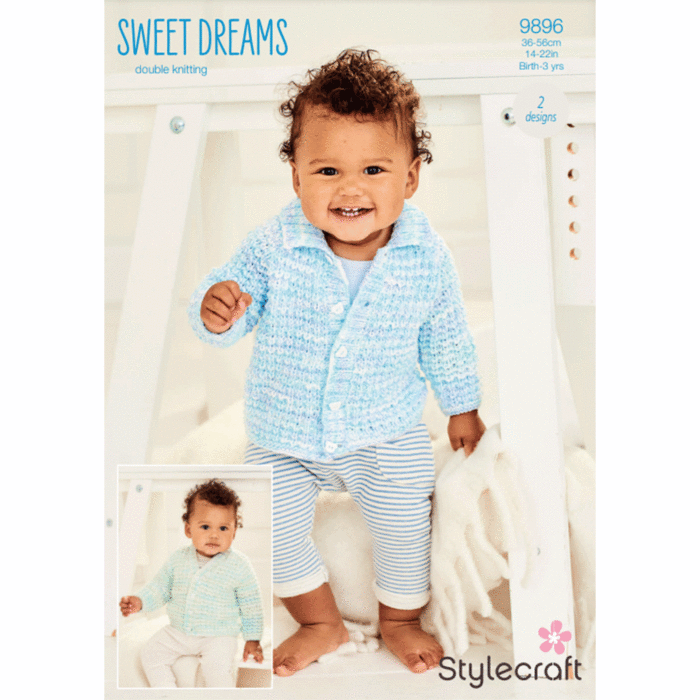 Stylecraft Sweet Dreams DK Jackets Pattern Download 9896 36-56cm main product photo