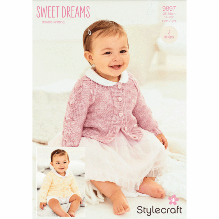 Stylecraft Sweet Dreams DK Cardigans Pattern Download 9897 36-56cm main product photo