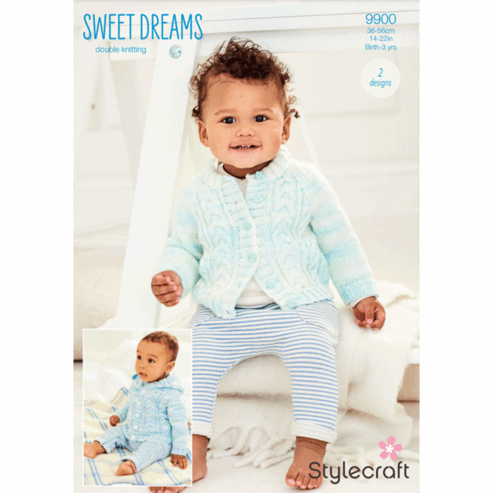 Stylecraft Sweet Dreams DK Cardigans Pattern Download 9900 36-56cm main product photo